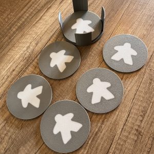 Pack 6 dessous de tasse Meeple
